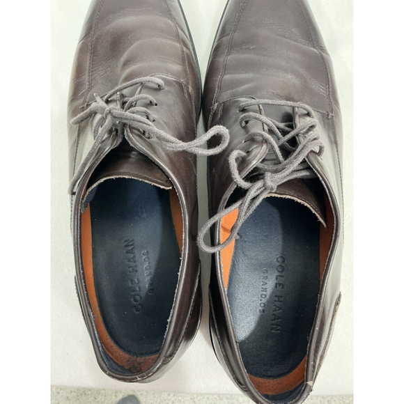 Men’s Cole Haan Grand.05 Brown Leather Lace Up Oxfords Size 10 M - Picture 6 of 9